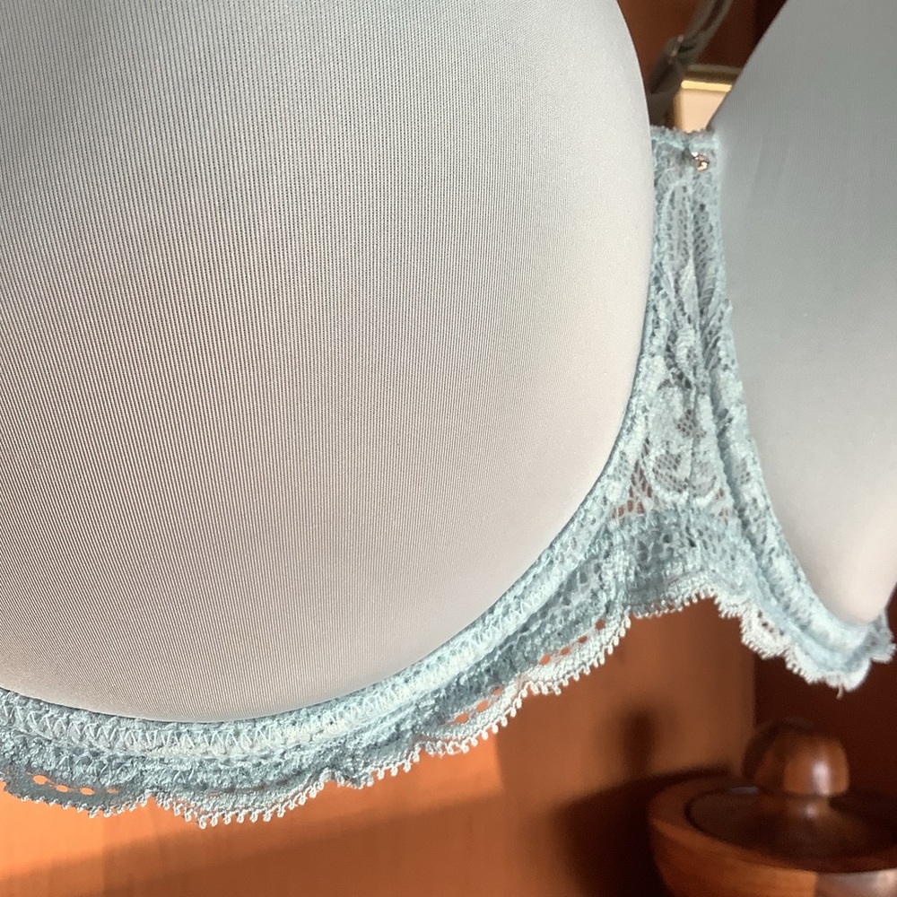 MONTELLE 🇨🇦 Pure Plus Full Coverage T-Shirt Bra Steel Blue/Turquoise Size 38 G - Picture 5 of 13